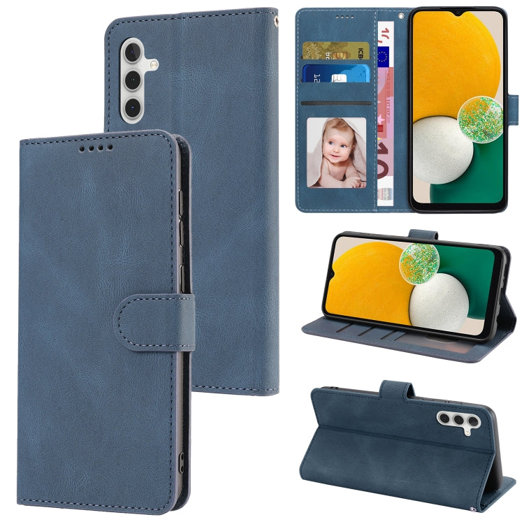 For Samsung Galaxy A14 5G Fantasy Classic Skin-feel Calfskin Texture PU Phone Case