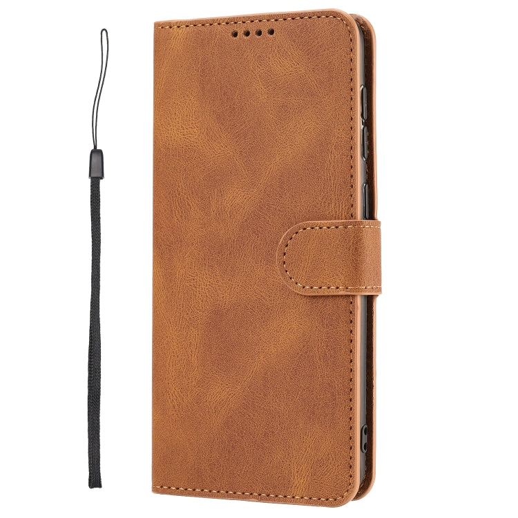 For Samsung Galaxy A14 5G Fantasy Classic Skin-feel Calfskin Texture PU Phone Case