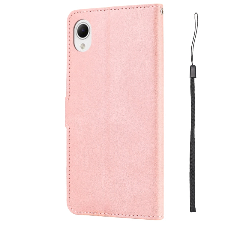 For Samsung Galaxy A23e/A22e/A23S/A23 5G Japan Fantasy Classic Skin-feel Calfskin Texture PU Phone Case