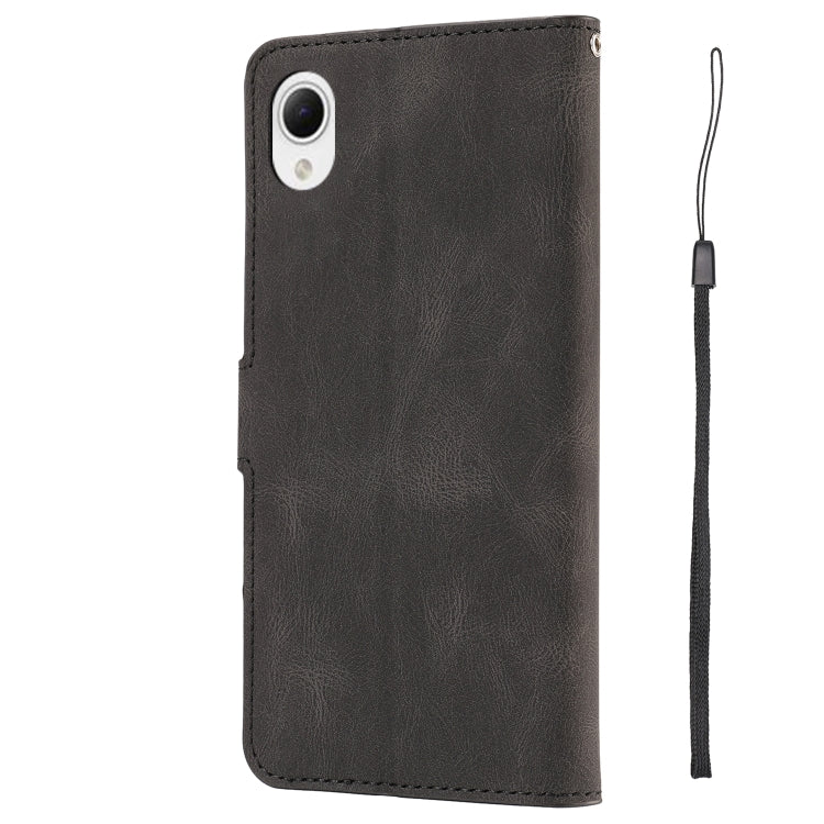 For Samsung Galaxy A23e/A22e/A23S/A23 5G Japan Fantasy Classic Skin-feel Calfskin Texture PU Phone Case