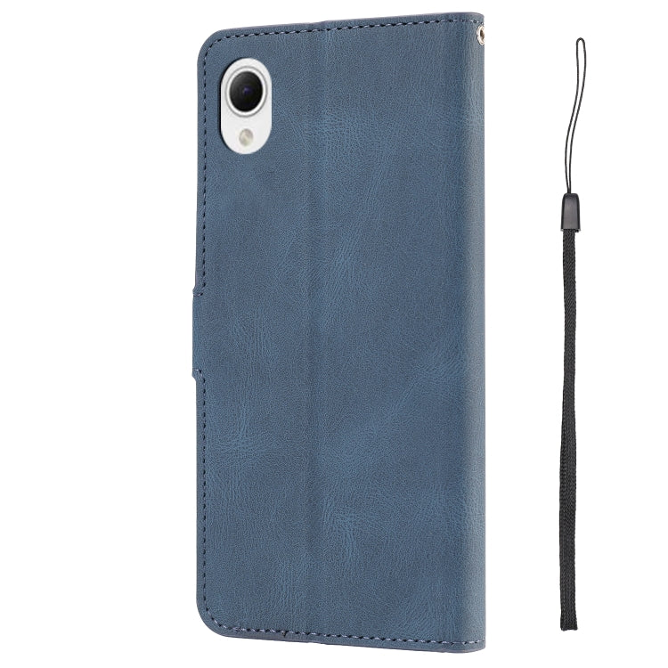 For Samsung Galaxy A23e/A22e/A23S/A23 5G Japan Fantasy Classic Skin-feel Calfskin Texture PU Phone Case