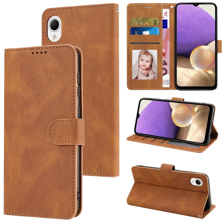 For Samsung Galaxy A23e/A22e/A23S/A23 5G Japan Fantasy Classic Skin-feel Calfskin Texture PU Phone Case