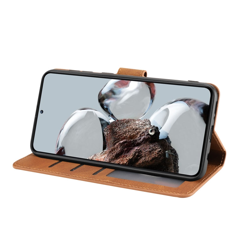 For Xiaomi 12T/12T Pro/Redmi K50 Ultra Fantasy Classic Skin-feel Calfskin Texture PU Phone Case