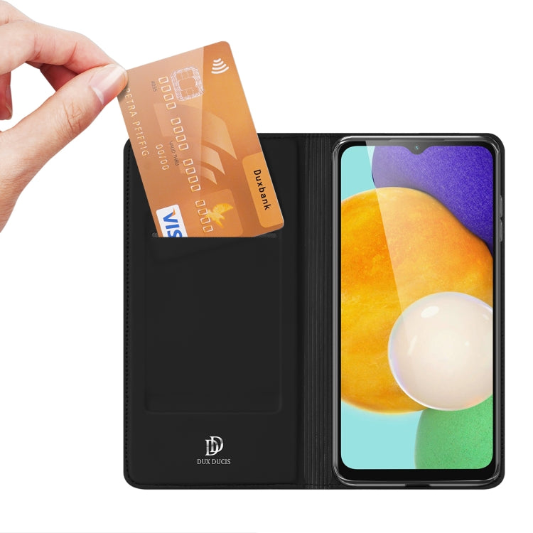 For Samsung Galaxy A22 4G / M22 DUX DUCIS Skin Pro Series Flip Leather Phone Case
