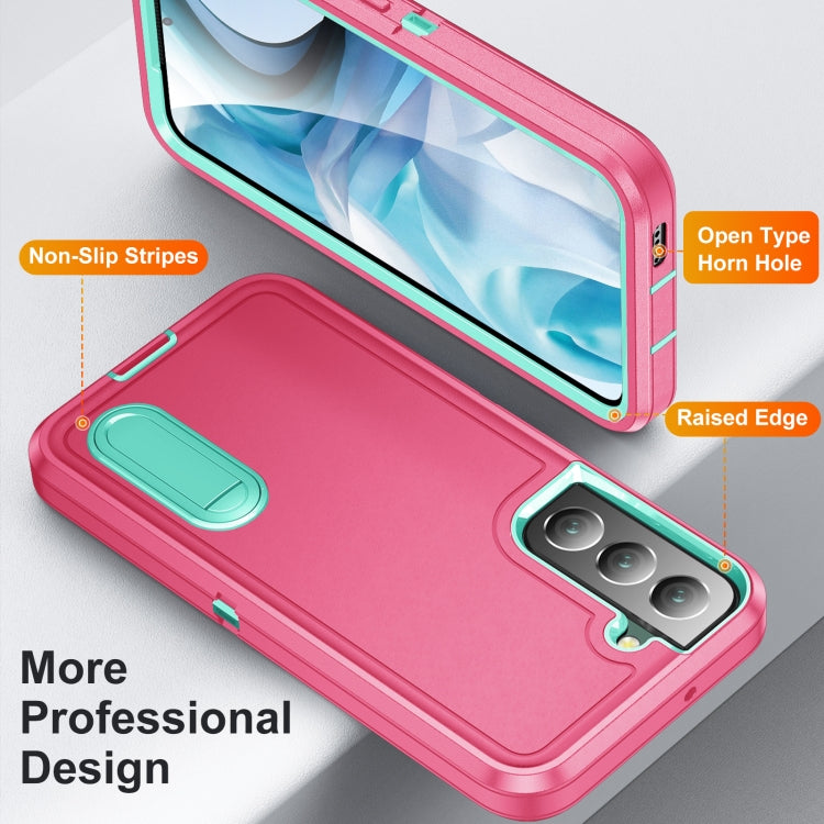 For Samsung Galaxy S23 5G 3 in 1 Rugged Holder Phone Case