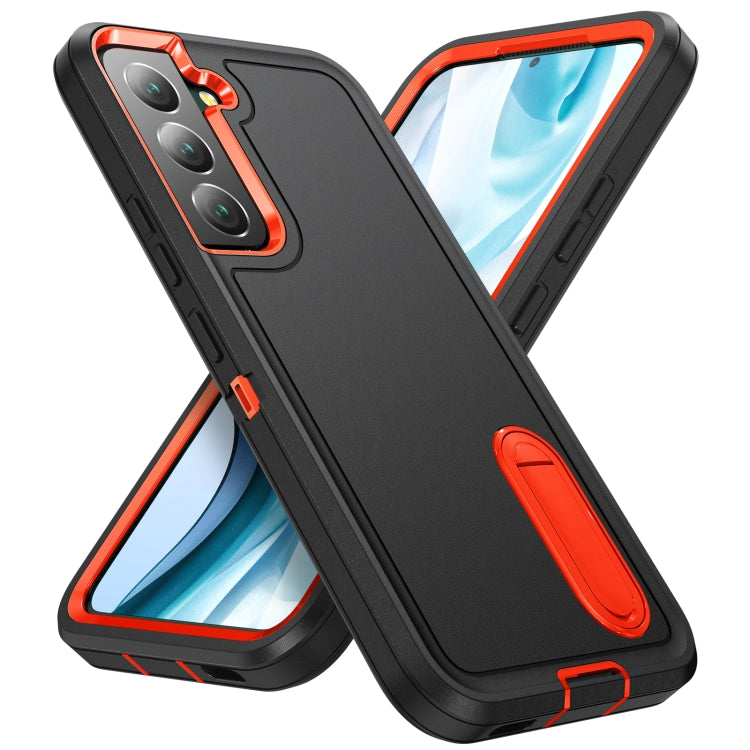 For Samsung Galaxy S23 5G 3 in 1 Rugged Holder Phone Case