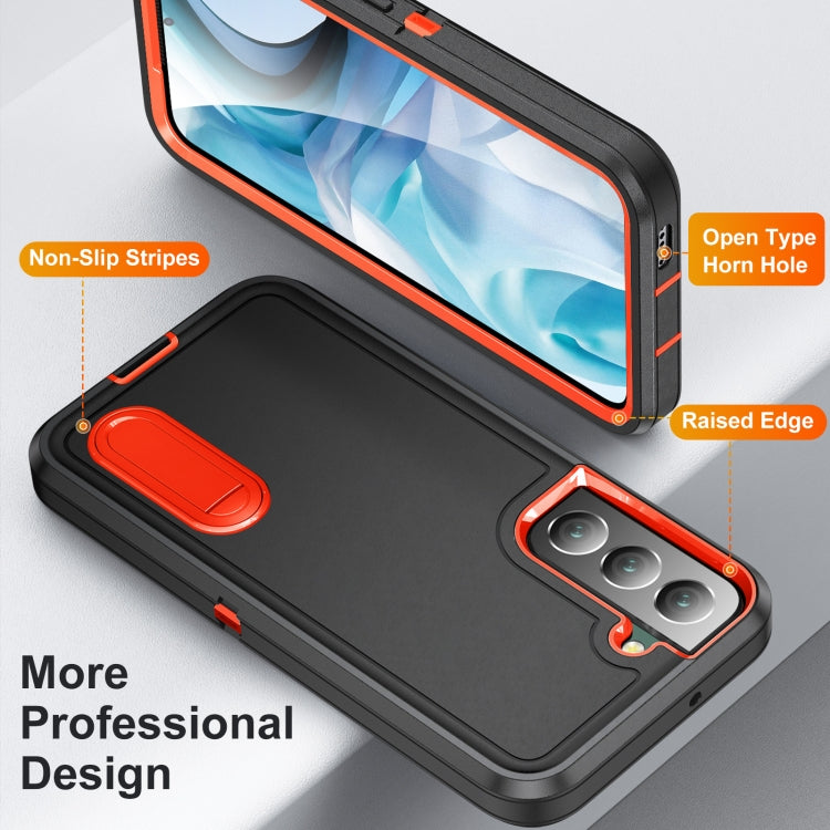 For Samsung Galaxy S23 5G 3 in 1 Rugged Holder Phone Case