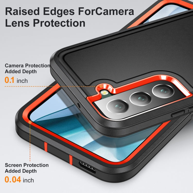 For Samsung Galaxy S23 5G 3 in 1 Rugged Holder Phone Case