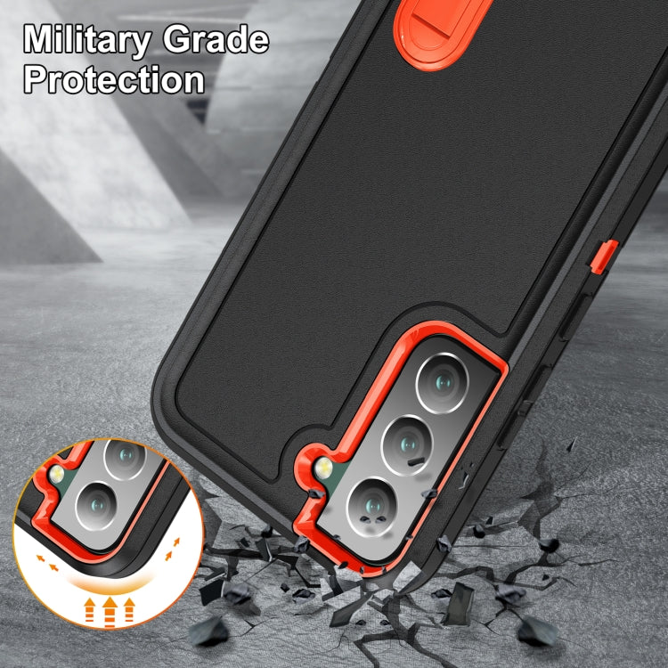 For Samsung Galaxy S23 5G 3 in 1 Rugged Holder Phone Case