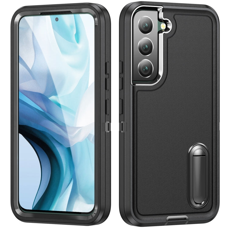 For Samsung Galaxy S23 5G 3 in 1 Rugged Holder Phone Case