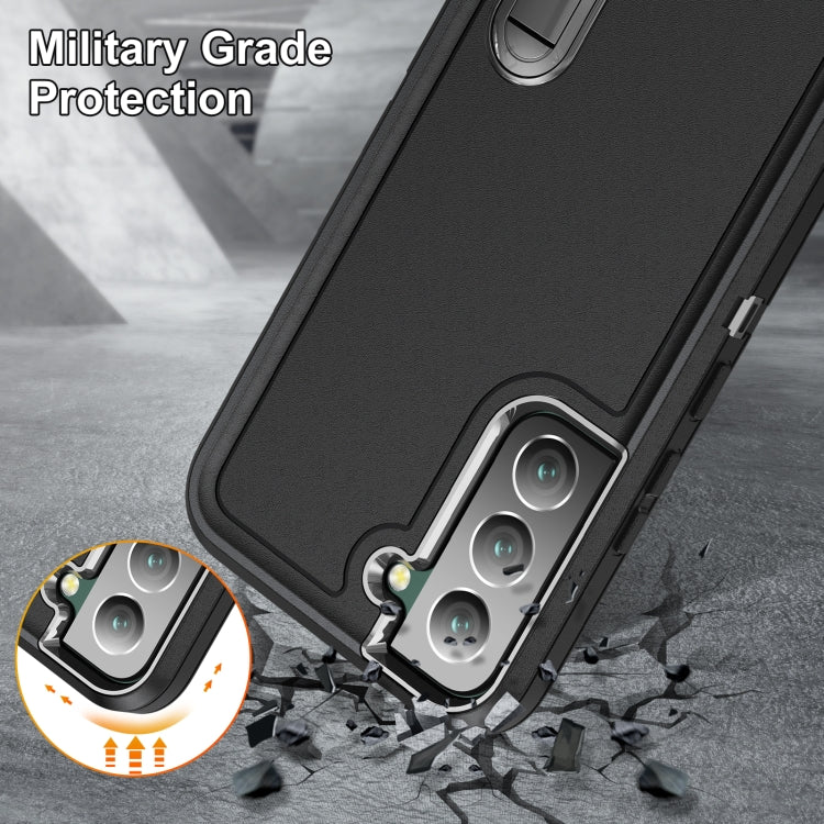 For Samsung Galaxy S23 5G 3 in 1 Rugged Holder Phone Case