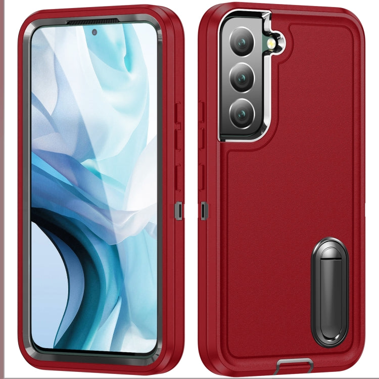 For Samsung Galaxy S23 5G 3 in 1 Rugged Holder Phone Case