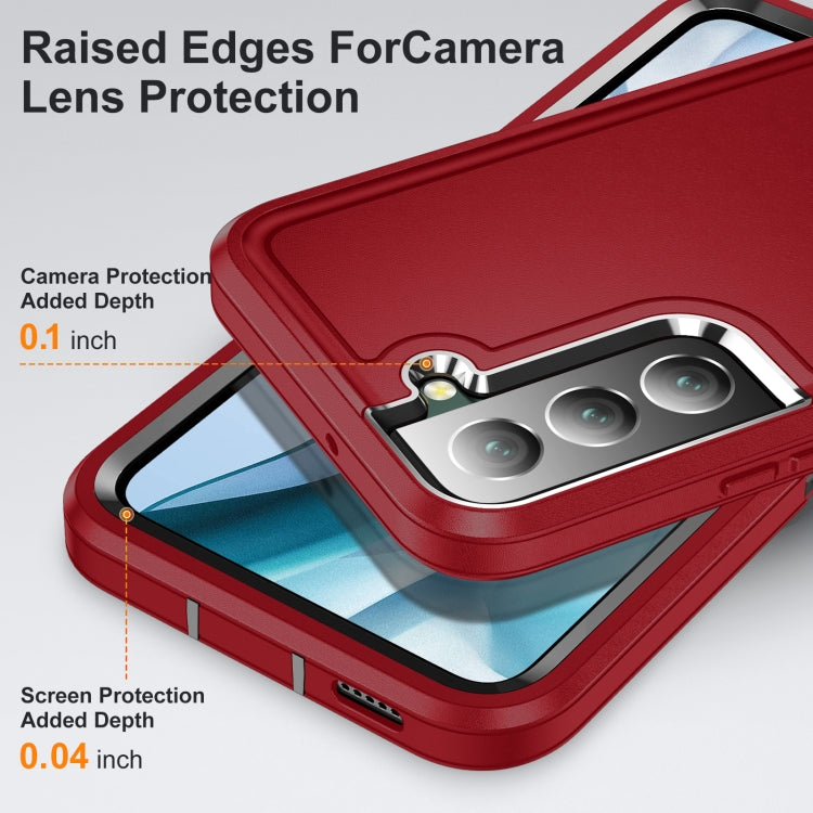 For Samsung Galaxy S23 5G 3 in 1 Rugged Holder Phone Case