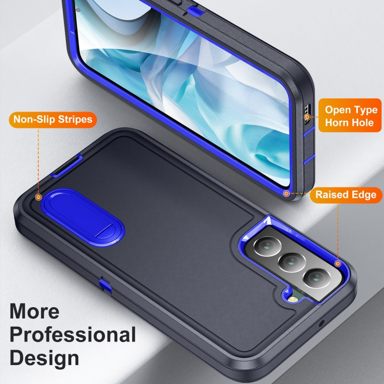 For Samsung Galaxy S23 5G 3 in 1 Rugged Holder Phone Case