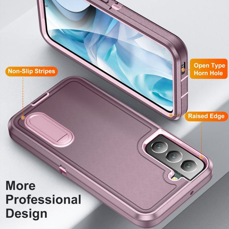 For Samsung Galaxy S23 5G 3 in 1 Rugged Holder Phone Case
