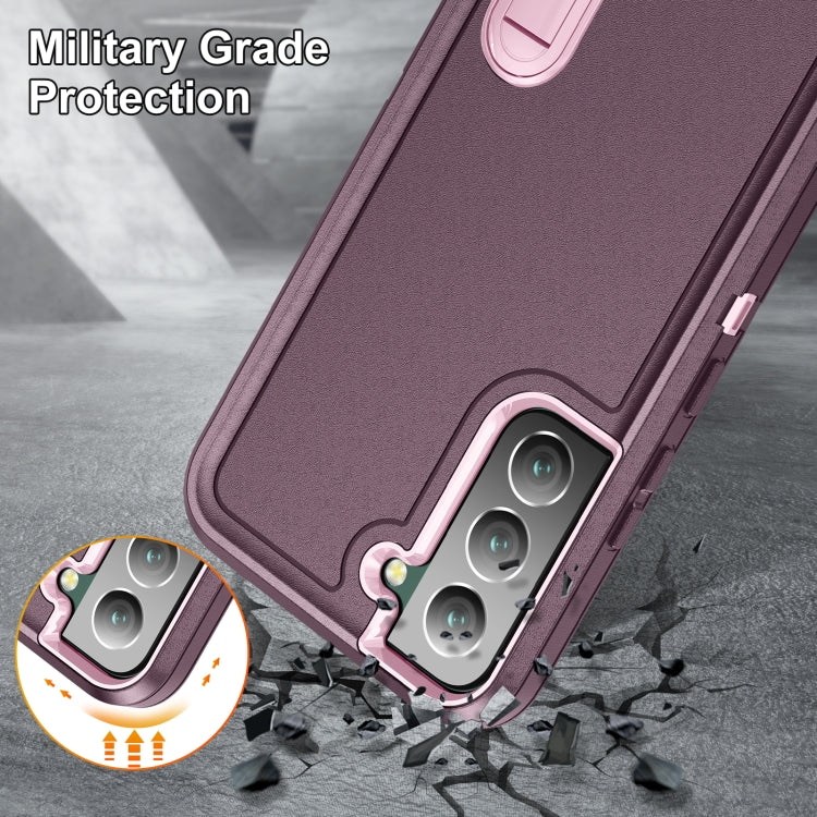 For Samsung Galaxy S23 5G 3 in 1 Rugged Holder Phone Case
