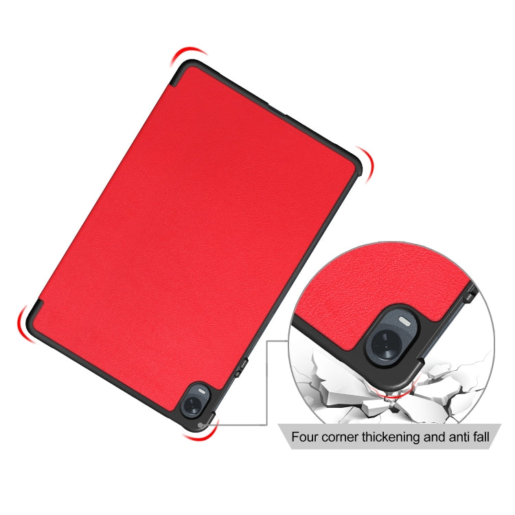 For OPPO Pad 11 inch 3-folding Magnetic Buckle Custer Texture Leather Tablet Case