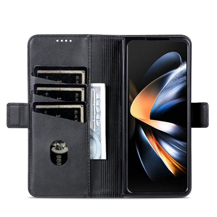 For Samsung Galaxy Z Fold3 5G AZNS Magnetic Calf Texture Horizontal Flip Leather Phone Case