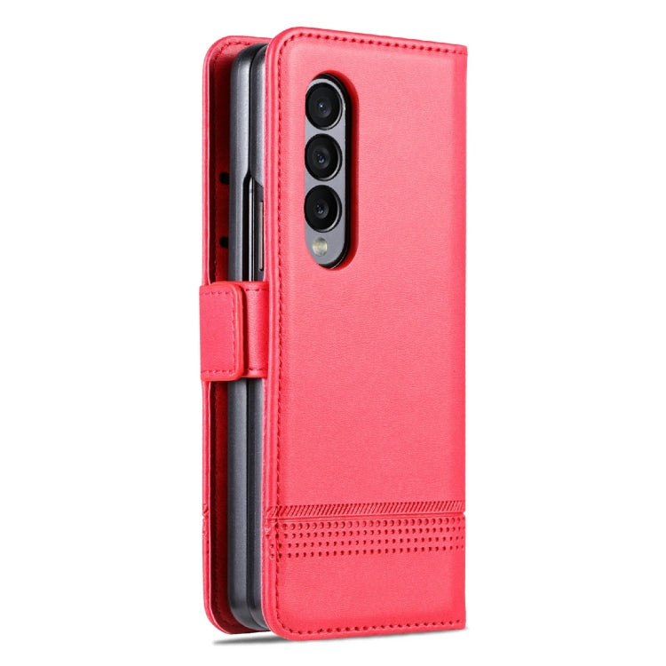 For Samsung Galaxy Z Fold4 AZNS Magnetic Calf Texture Horizontal Flip Leather Phone Case