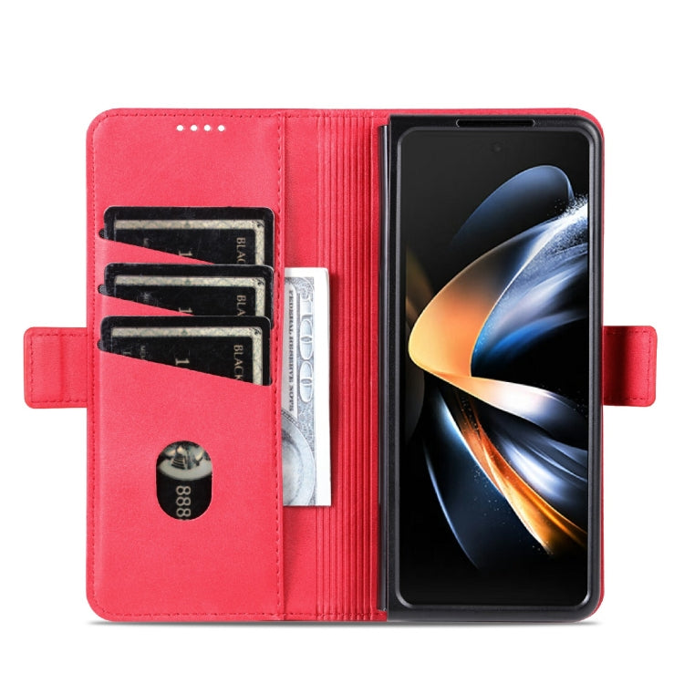 For Samsung Galaxy Z Fold4 AZNS Magnetic Calf Texture Horizontal Flip Leather Phone Case
