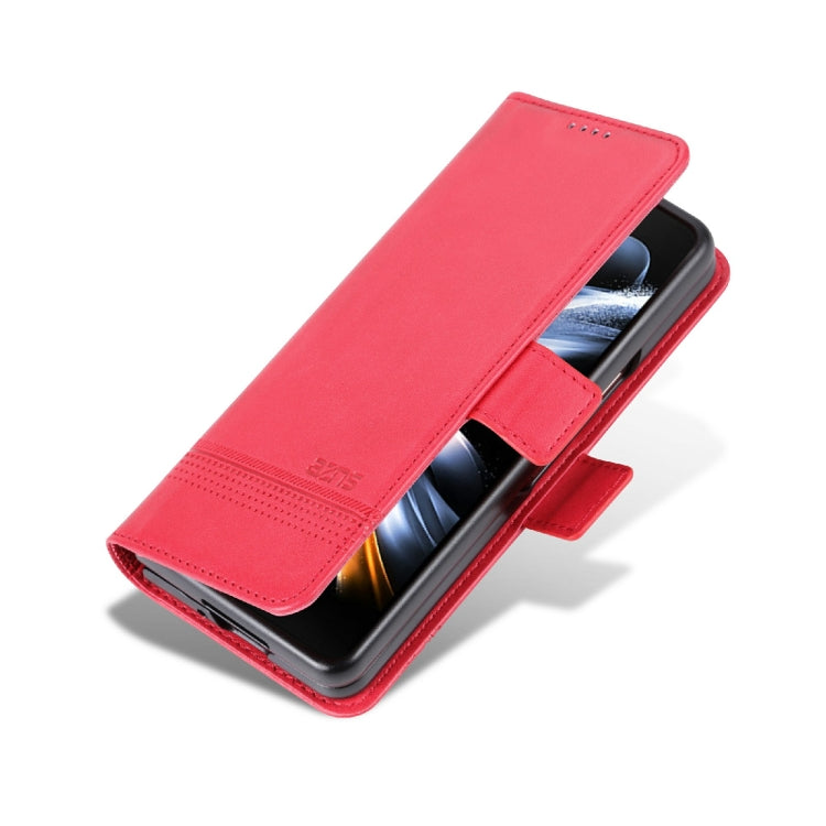 For Samsung Galaxy Z Fold4 AZNS Magnetic Calf Texture Horizontal Flip Leather Phone Case