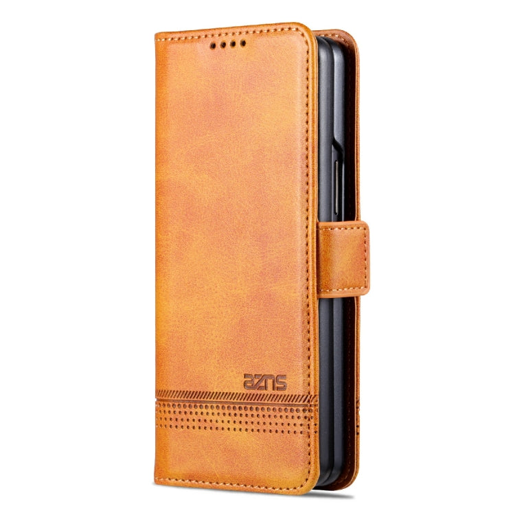 For Samsung Galaxy Z Fold4 AZNS Magnetic Calf Texture Horizontal Flip Leather Phone Case