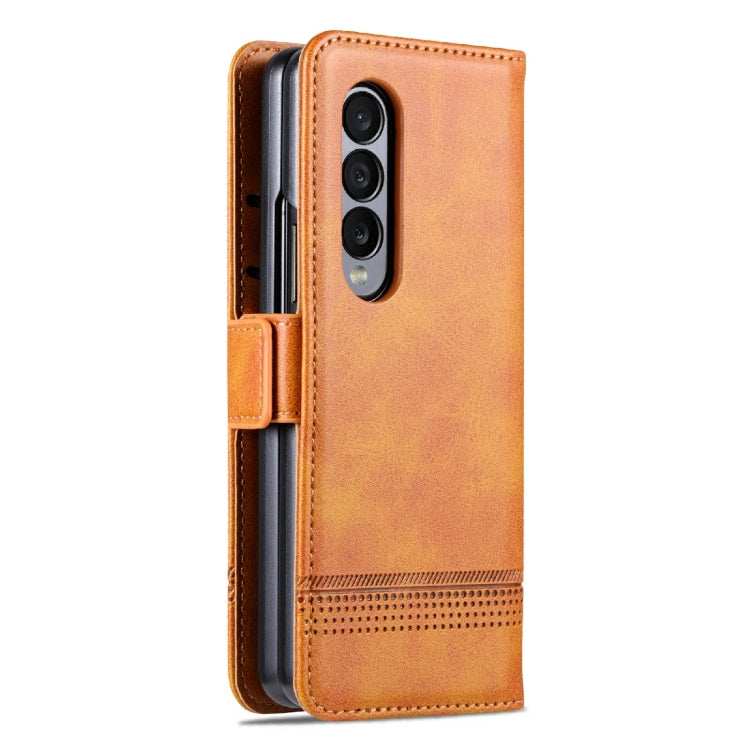For Samsung Galaxy Z Fold4 AZNS Magnetic Calf Texture Horizontal Flip Leather Phone Case