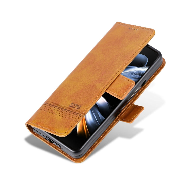 For Samsung Galaxy Z Fold4 AZNS Magnetic Calf Texture Horizontal Flip Leather Phone Case