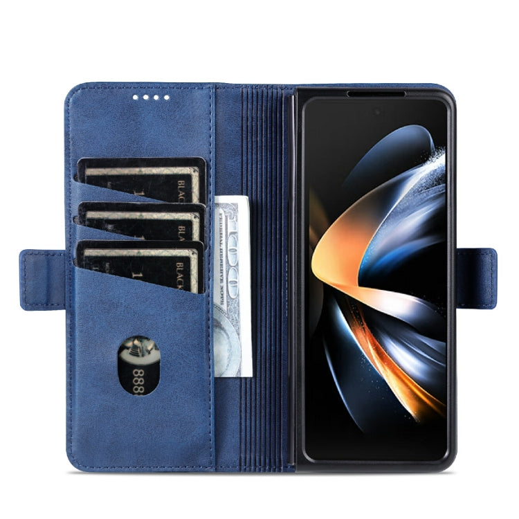 For Samsung Galaxy Z Fold4 AZNS Magnetic Calf Texture Horizontal Flip Leather Phone Case