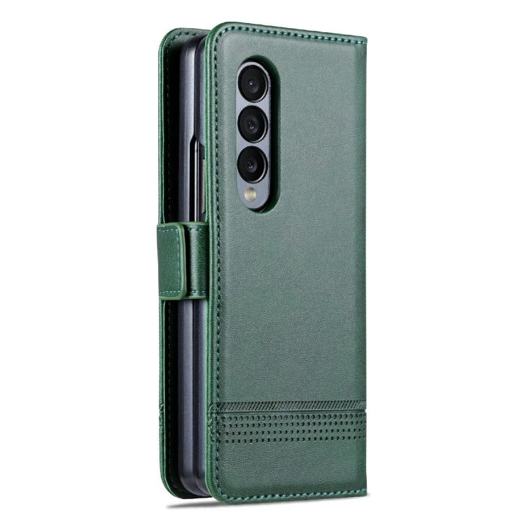 For Samsung Galaxy Z Fold4 AZNS Magnetic Calf Texture Horizontal Flip Leather Phone Case