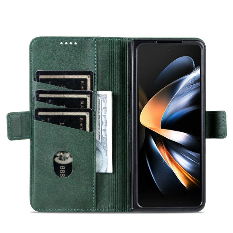 For Samsung Galaxy Z Fold4 AZNS Magnetic Calf Texture Horizontal Flip Leather Phone Case