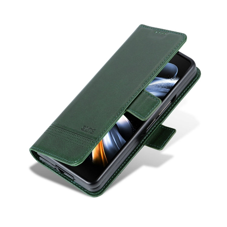 For Samsung Galaxy Z Fold4 AZNS Magnetic Calf Texture Horizontal Flip Leather Phone Case