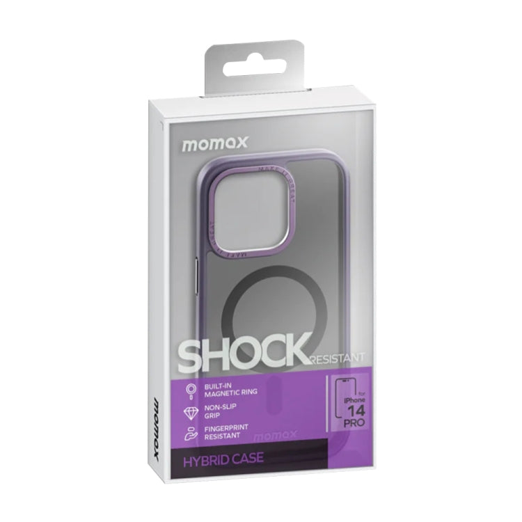 For iPhone 14 MOMAX Magsafe PC + TPU + Metal Phone Case