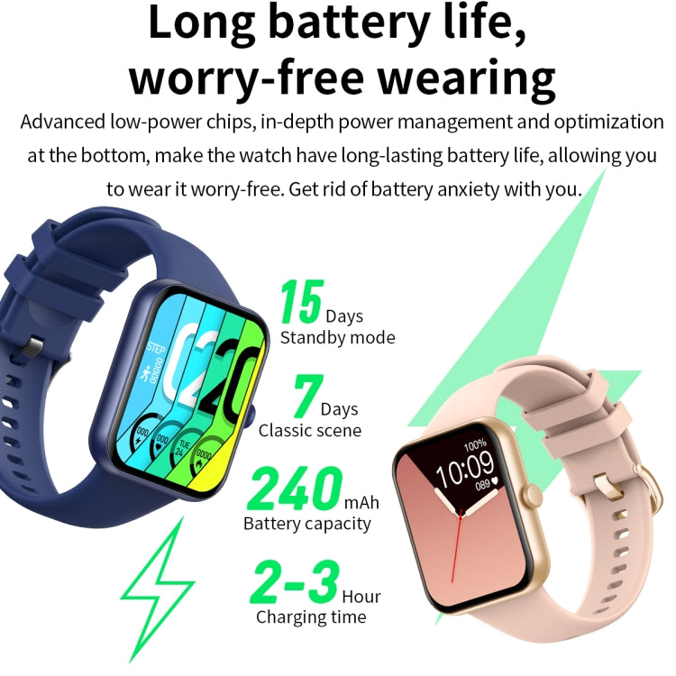L32 1.85 inch TFT Square Screen Smart Watch Supports Heart Rate Monitoring/Blood Oxygen Monitoring