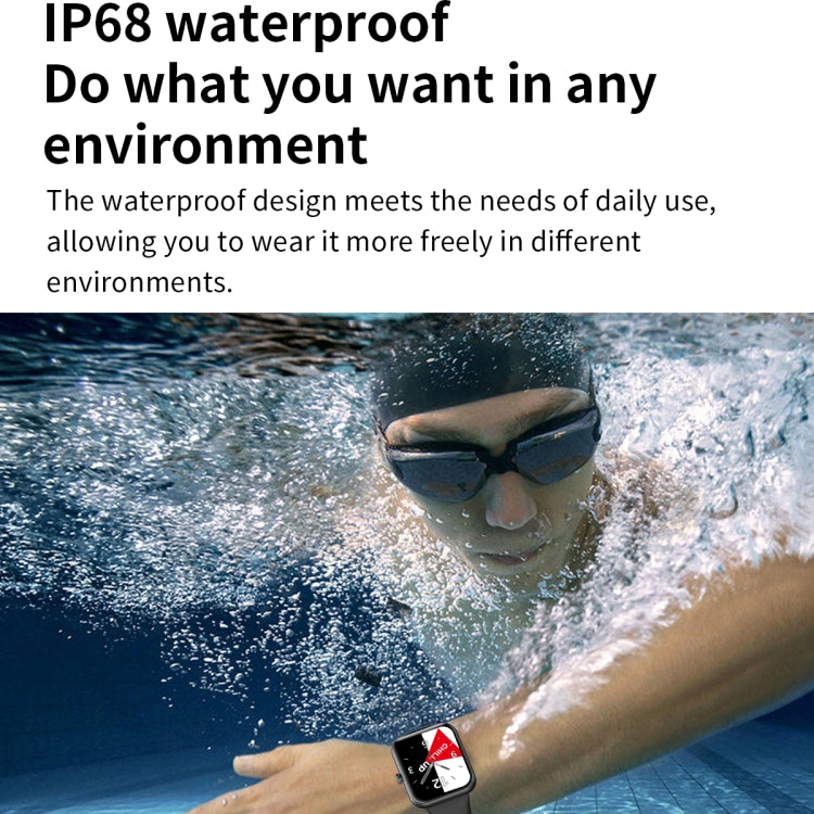 L32 1.85 inch TFT Square Screen Smart Watch Supports Heart Rate Monitoring/Blood Oxygen Monitoring