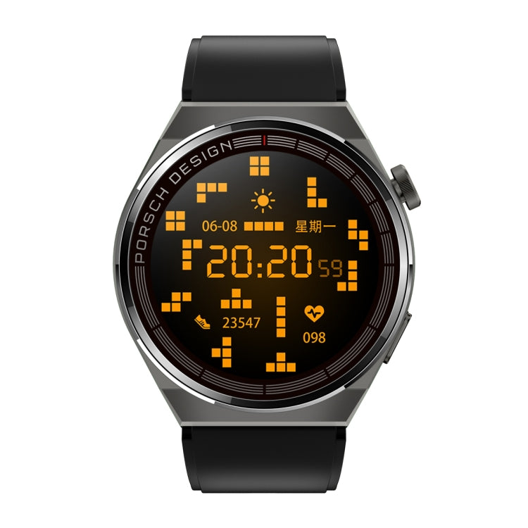 MD3MAX Porsche Ver 1.39 inch Round Screen TPU Strap Smart Watch Supports Heart Rate Monitoring/Blood Oxygen Monitoring