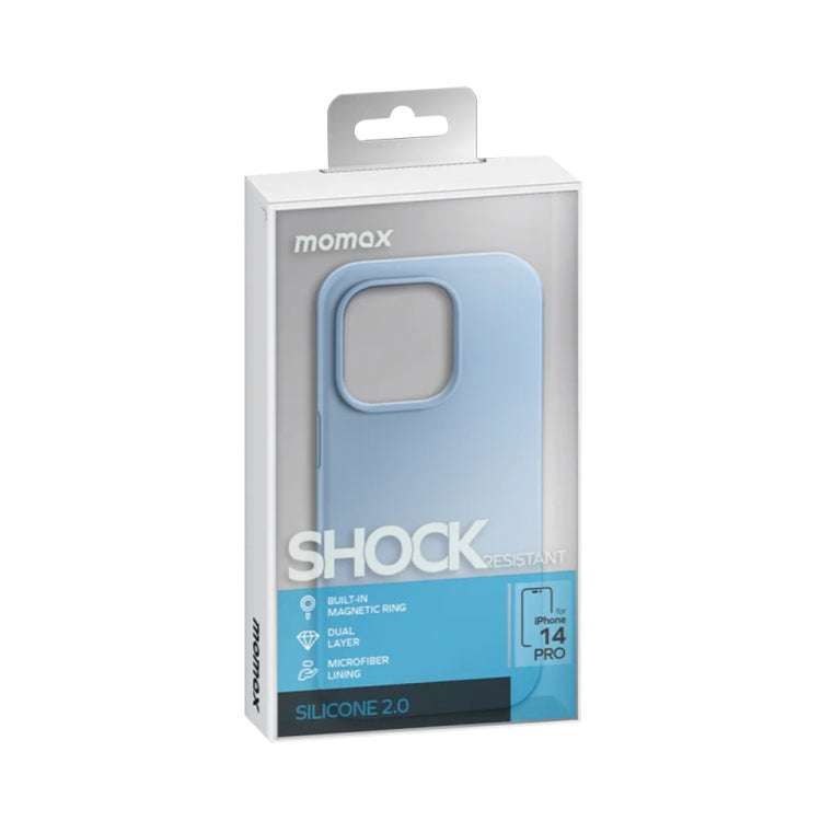 For iPhone 14 MOMAX Liquid Silicone Magsafe Magnetic Phone Case