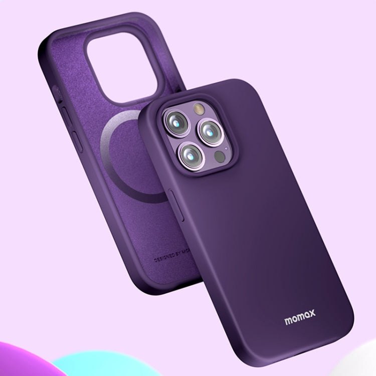For iPhone 14 Plus MOMAX Liquid Silicone Magsafe Magnetic Phone Case