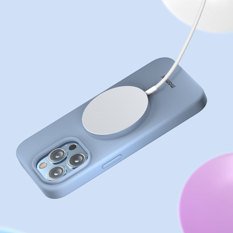 For iPhone 14 Plus MOMAX Liquid Silicone Magsafe Magnetic Phone Case