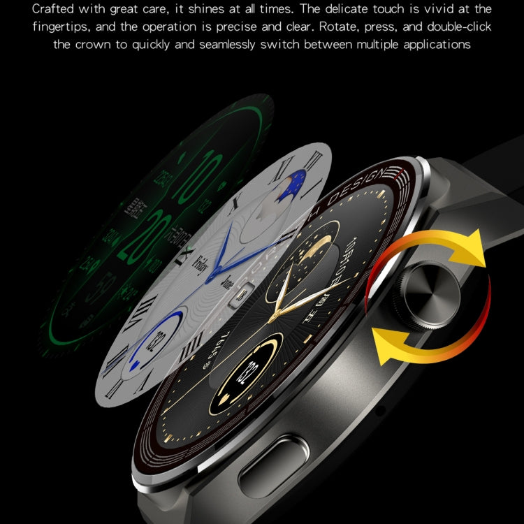 MD3MAX Porsche Ver 1.39 inch Round Screen Leather Strap Smart Watch Supports Heart Rate Monitoring/Blood Oxygen Monitoring