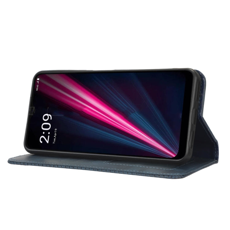 For T-Mobile Revvl 6 5G Magnetic Buckle Retro Texture Leather Phone Case