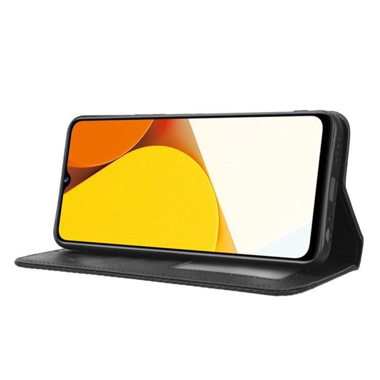 For vivo Y35 4G / Y22s 4G / Y22 4G 2022 Magnetic Buckle Retro Texture Leather Phone Case