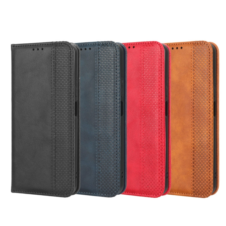 For vivo Y35 4G / Y22s 4G / Y22 4G 2022 Magnetic Buckle Retro Texture Leather Phone Case