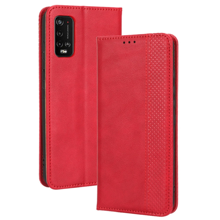 For Wiko Power U20 / U10 Magnetic Buckle Retro Texture Leather Phone Case