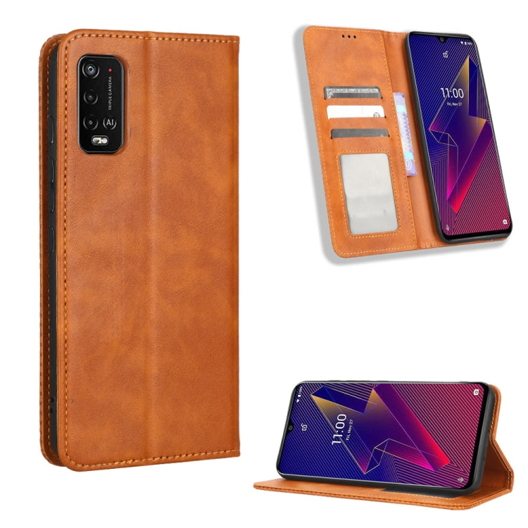 For Wiko Power U20 / U10 Magnetic Buckle Retro Texture Leather Phone Case