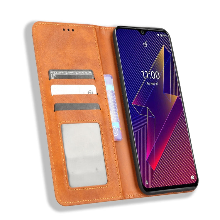 For Wiko Power U20 / U10 Magnetic Buckle Retro Texture Leather Phone Case