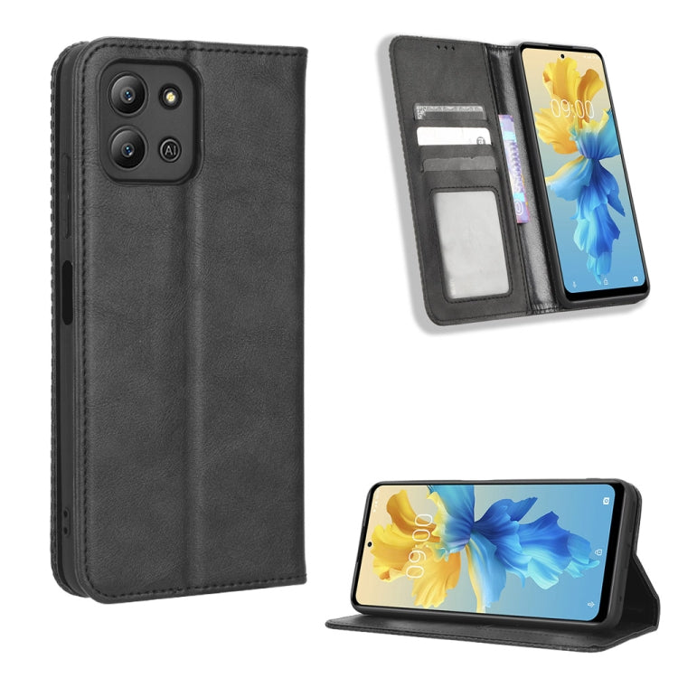 For Infinix Hot 11 2022 X675 Magnetic Buckle Retro Texture Leather Phone Case