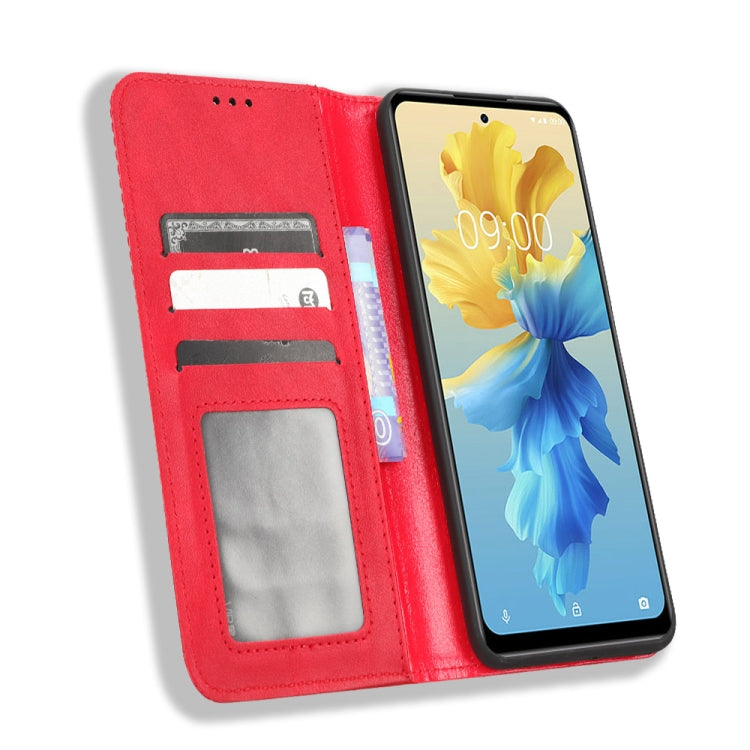 For Infinix Hot 11 2022 X675 Magnetic Buckle Retro Texture Leather Phone Case