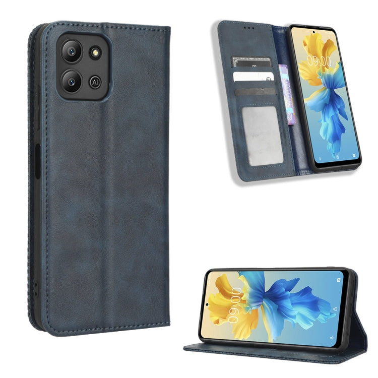 For Infinix Hot 11 2022 X675 Magnetic Buckle Retro Texture Leather Phone Case