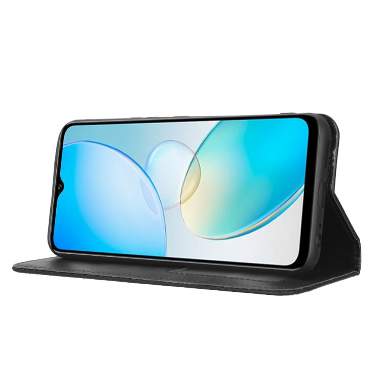 For Infinix Hot 12 Pro X668C Magnetic Buckle Retro Texture Leather Phone Case
